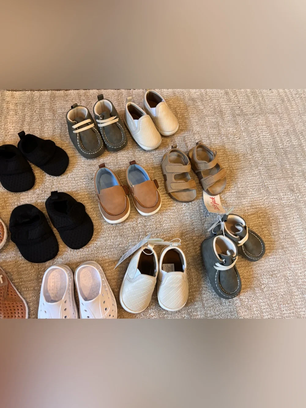 Baby boy bundle of 16 pairs of shoes from size newborn to 12 months